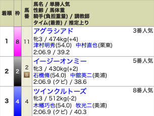 スター競馬のレース結果