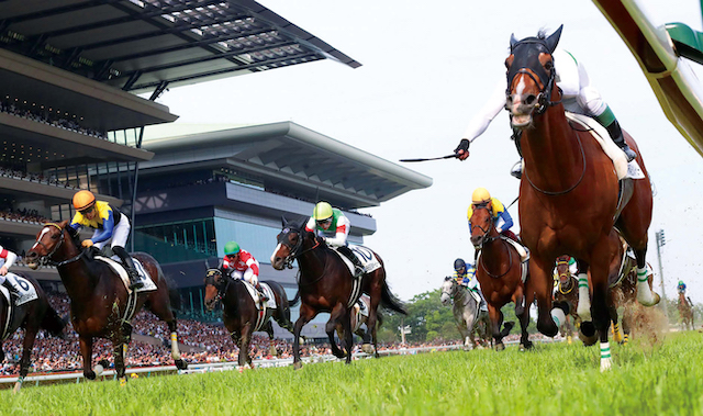 競馬の5種類の脚質と有利な競馬場を紹介する画像