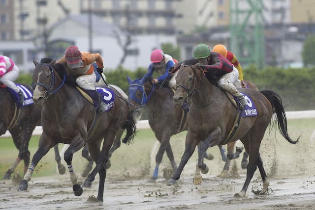 雨の日の競馬は重・不良馬場となることを紹介する画像