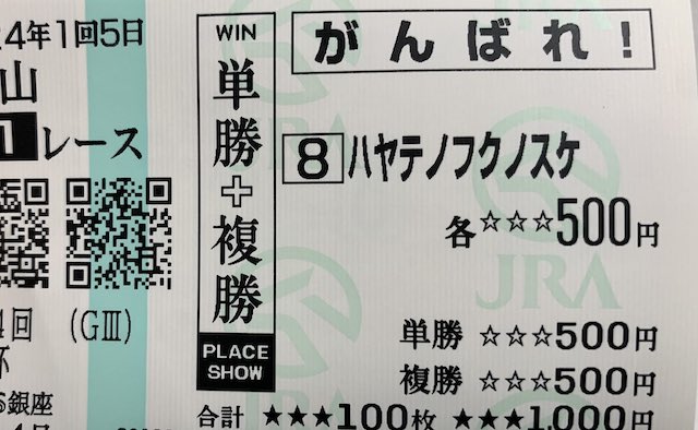 競馬　500円　買い方1