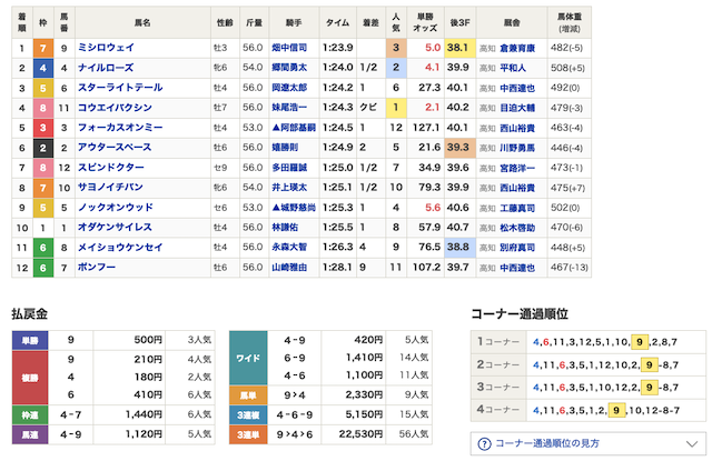 spaia競馬的中したレースの結果