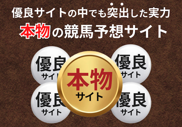 競馬予想サイトにおける本物の定義に関する画像