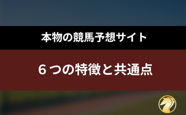 本物の競馬予想サイトの6つの特徴・共通点の導入画像