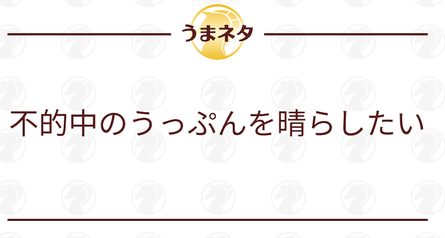 不的中のうっぷんを晴らしたいを説明するパートの導入画像