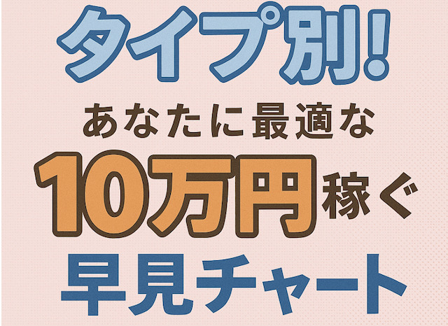 タイプ別!あなたに最適な「10万円稼ぐ方法」早見チャートの導入画像