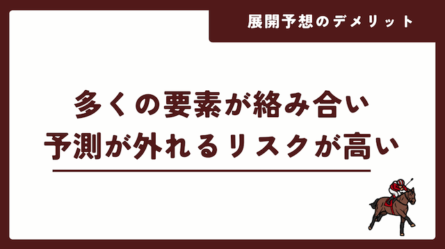 競馬の展開予想のデメリットを紹介する画像