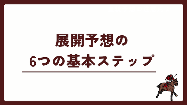 競馬の展開予想の基本ステップを紹介する画像