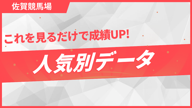 佐賀競馬場の人気別データを紹介する画像