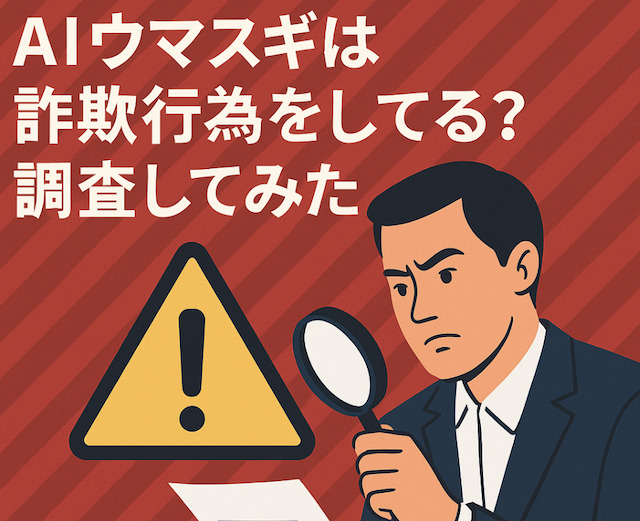 AIウマスギは詐欺行為をしてる?調査してみたの導入画像
