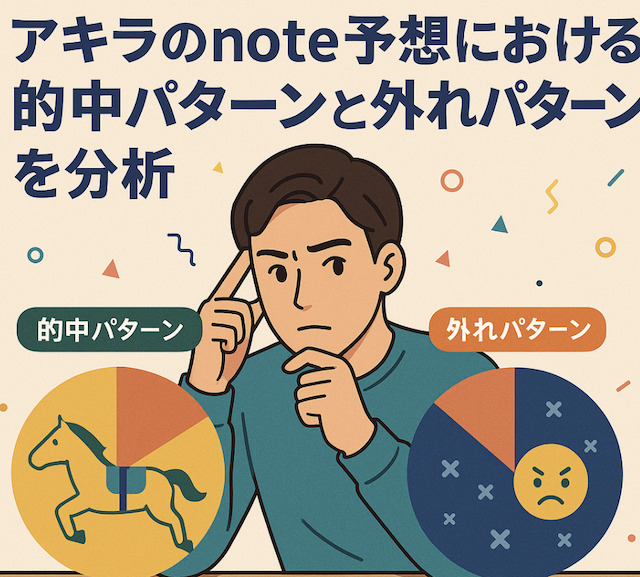 アキラのnote予想における的中パターンと外れパターンを分析の導入画像