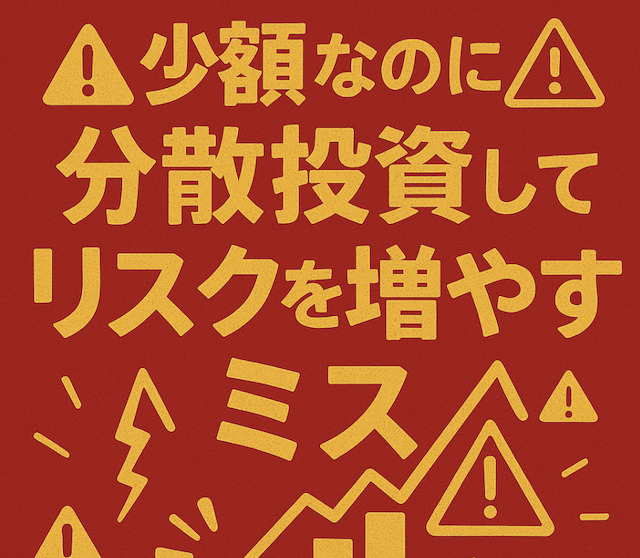 少額なのに分散投資してリスクを増やすミスの導入画像