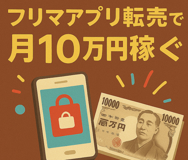 フリマアプリ転売で月10万円稼ぐの導入画像