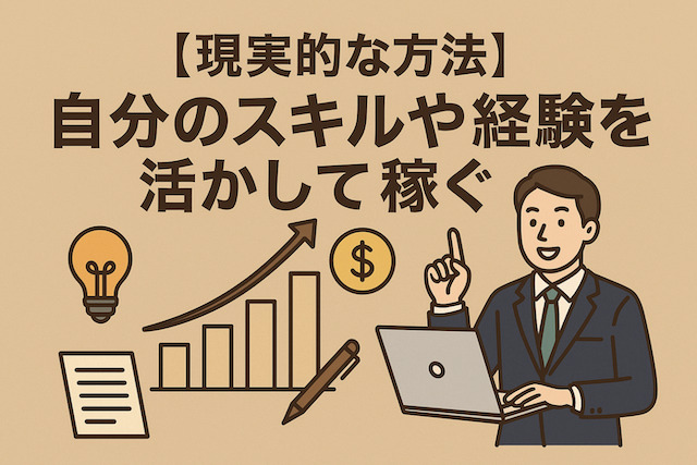 【現実的な方法】自分のスキルや経験を活かして稼ぐの導入画像