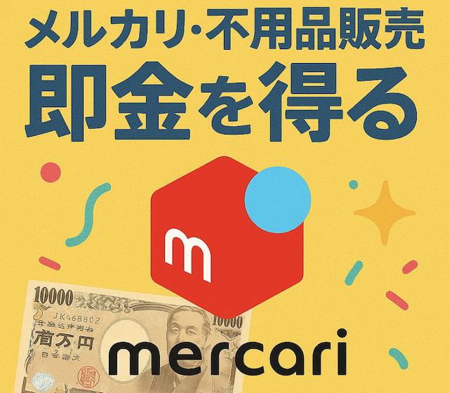 メルカリ・不用品販売で即金を得るの導入画像