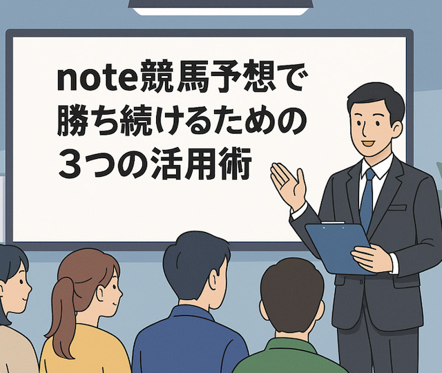 note競馬予想で勝ち続けるための3つの活用術の導入画像