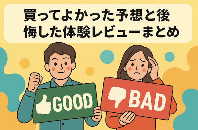 買ってよかった予想と後悔した体験レビューまとめの導入画像