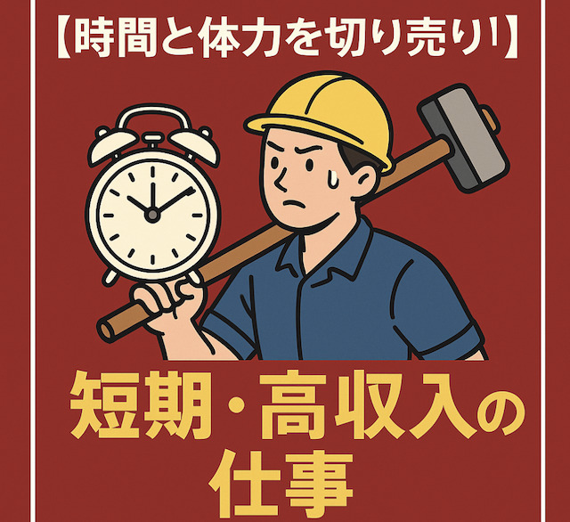 【時間と体力を切り売り】短期・高収入の仕事で稼ぐの導入画像