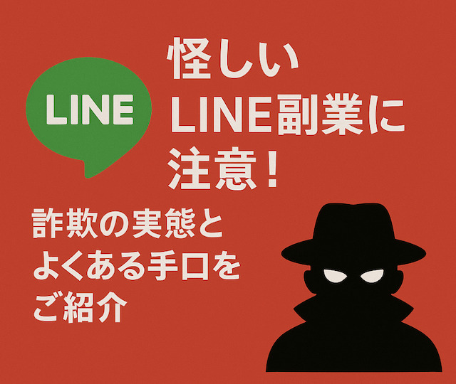 怪しいLINE副業に注意！詐欺の実態とよくある手口をご紹介の導入画像