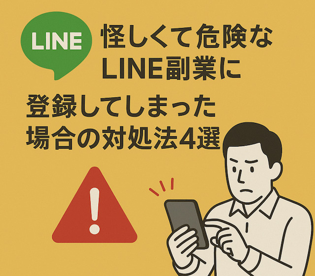 怪しくて危険なLINE副業に登録してしまった場合の対処法4選の導入画像