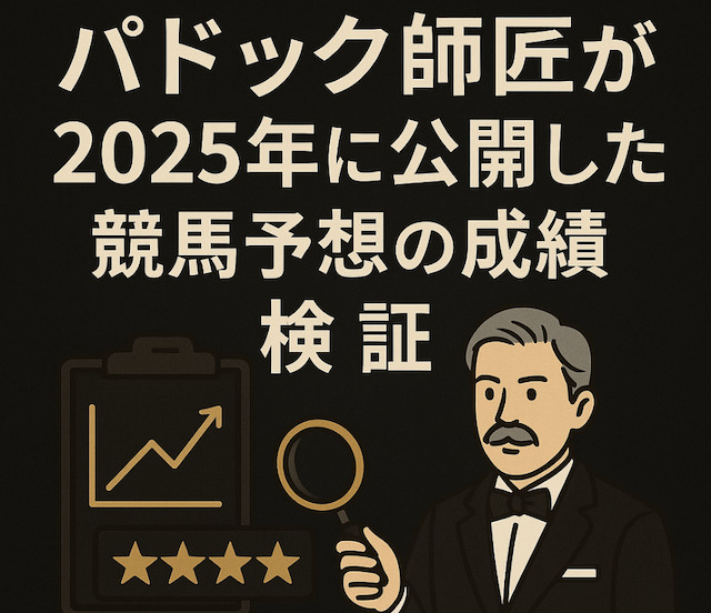 パドック師匠が2025年に公開した競馬予想の成績を検証の導入画像