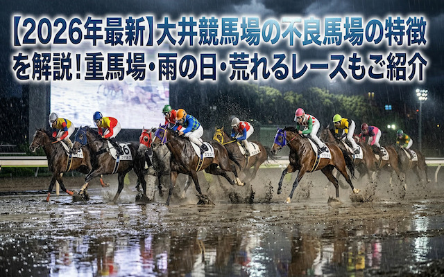 大井競馬場の不良馬場や重馬場について解説した記事のアイキャッチ画像