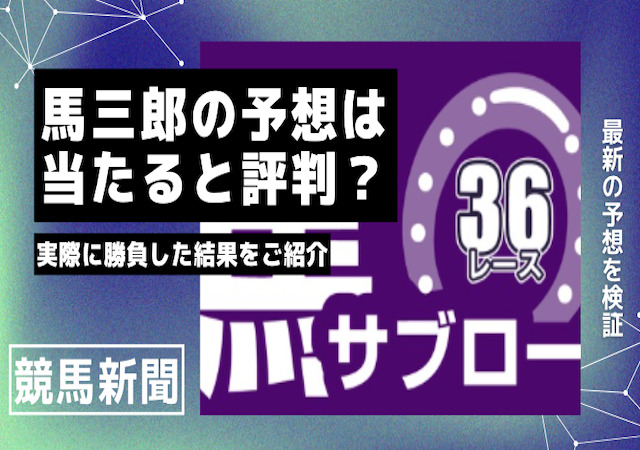 馬三郎の予想は当たるのかを検証してみた