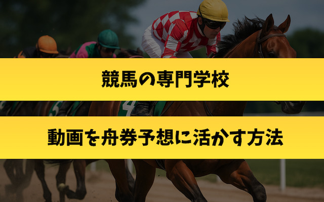 競馬の専門学校｜動画を舟券予想に活かす方法