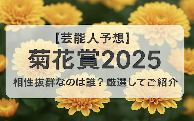 菊花賞2025の芸能人予想に関する記事のアイキャッチ画像