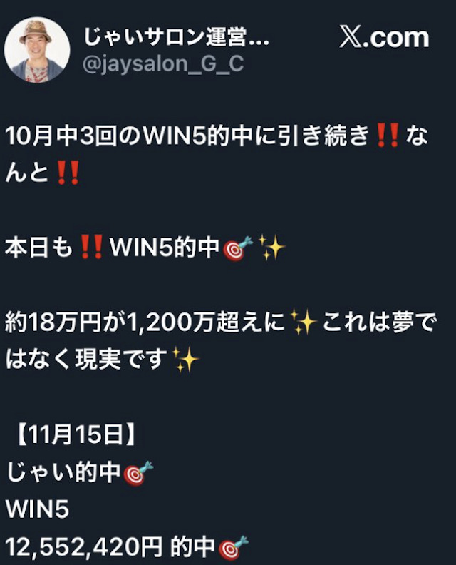 2025年11月15日のwin5画像