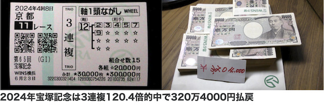 競馬ソフト　2024年の的中