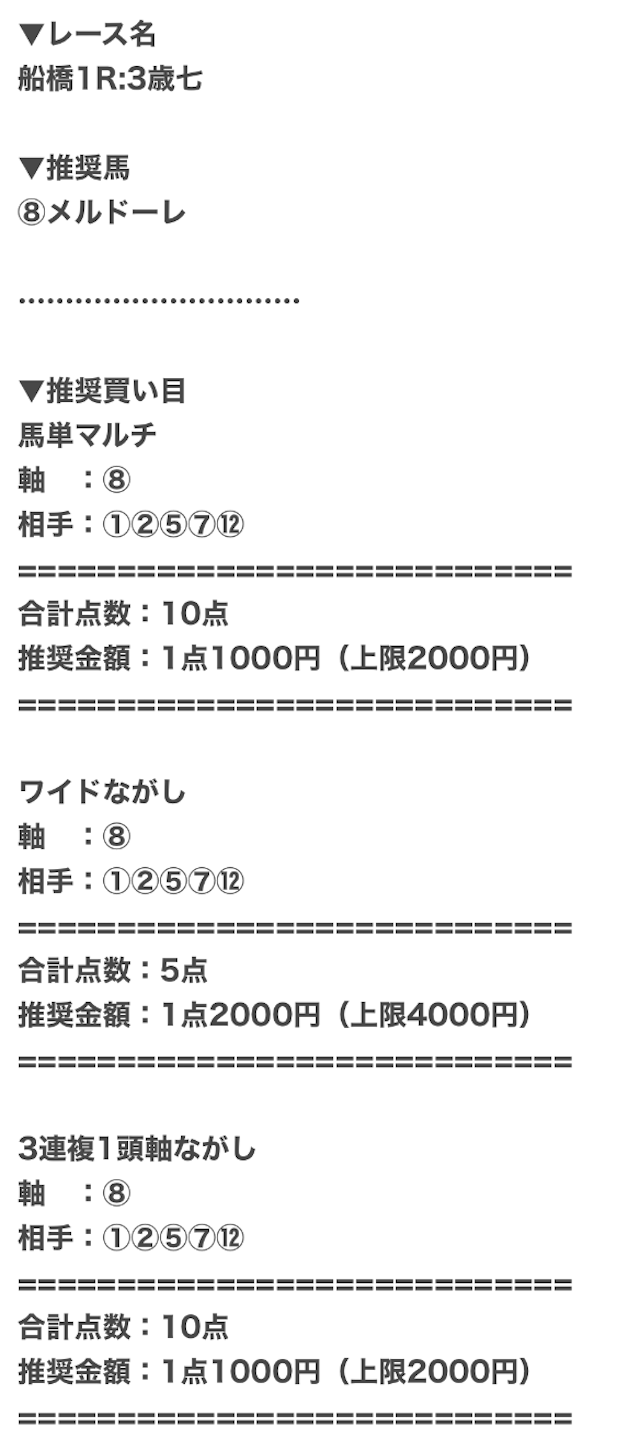 ウマドラ　無料予想の特徴