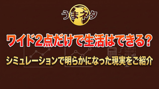 ワイド2点で生活できるかシミュレーションしてみたの導入画像