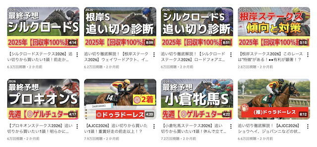 アギョウの競馬予想　YouTube動画
