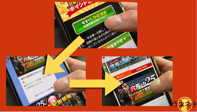 実際に登録した際の手順
