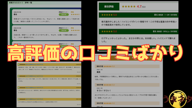 口コミを調査した様子の画像