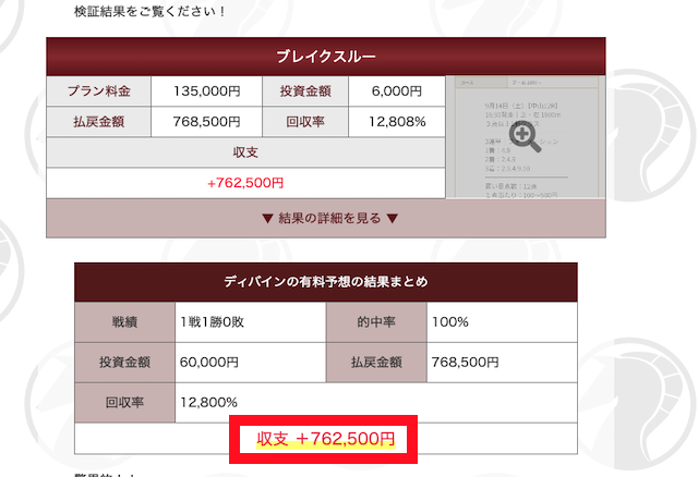 ディバイン　有料予想